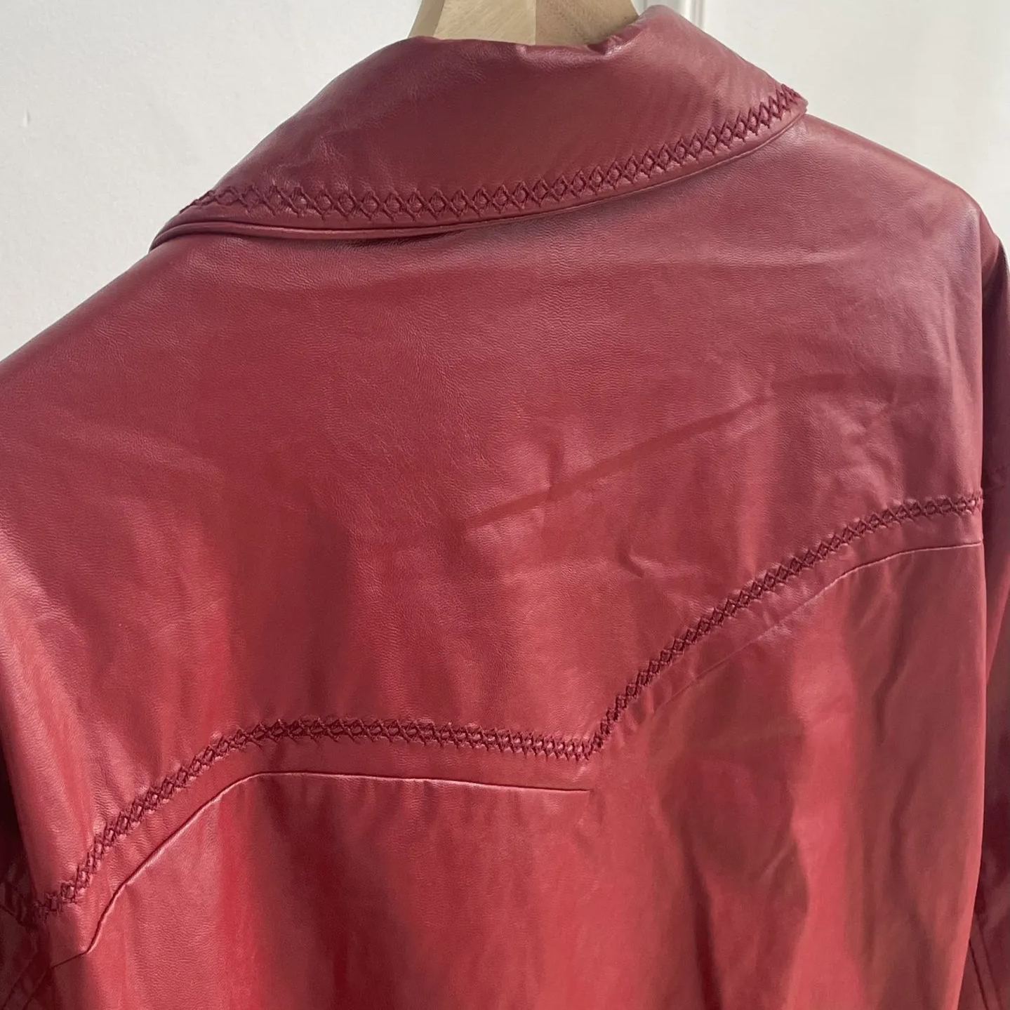 Red Leather Jacket-Blackpink Jennie