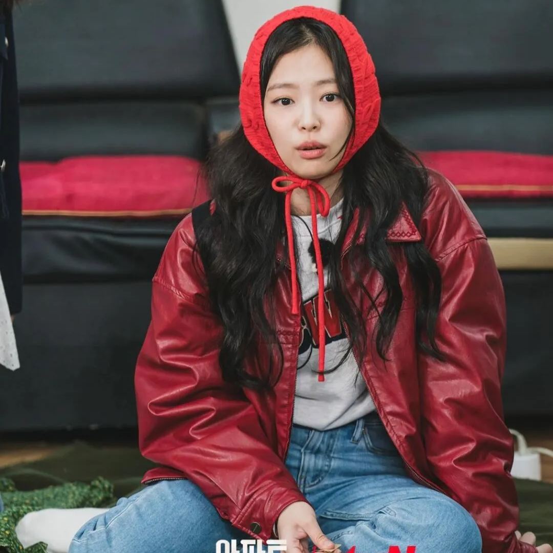 Red Leather Jacket-Blackpink Jennie