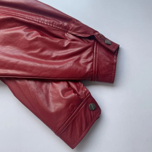 Red Leather Jacket-Blackpink Jennie