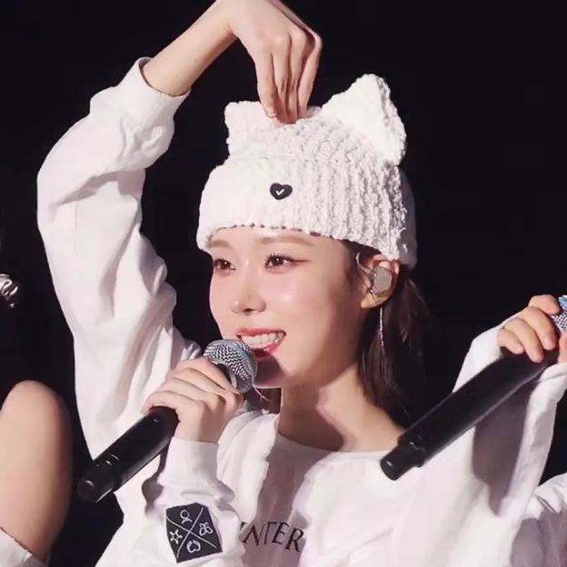 Love Cat Ears Knitted Woolen Hat-Seventeen Wonwoo&Aespa Winter