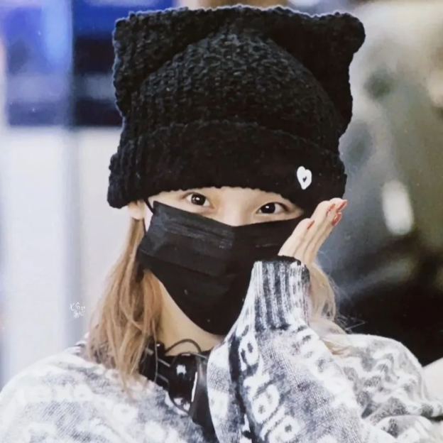 Love Cat Ears Knitted Woolen Hat-Seventeen Wonwoo&Aespa Winter