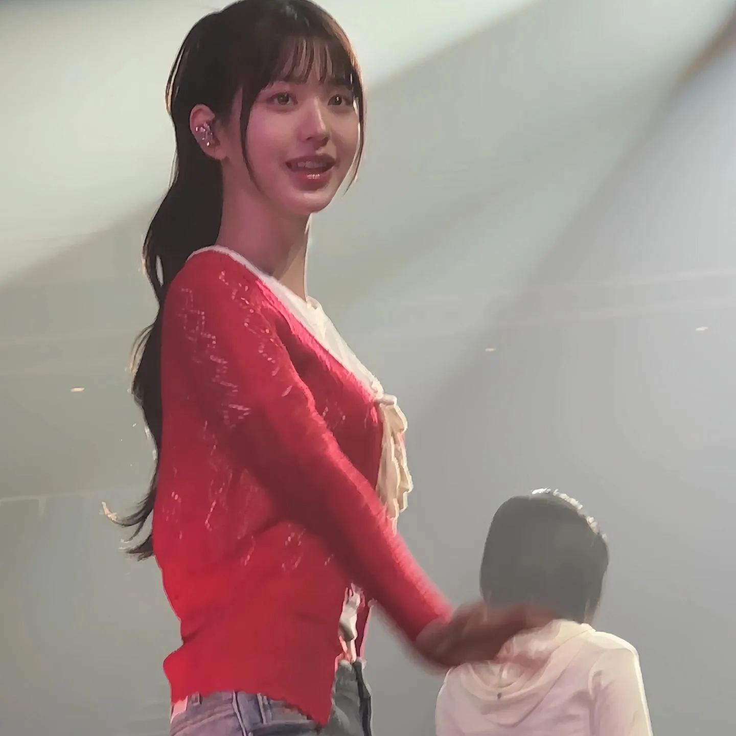 Bow Tie Slim Short Knit Cardigan-IVE Wonyoung