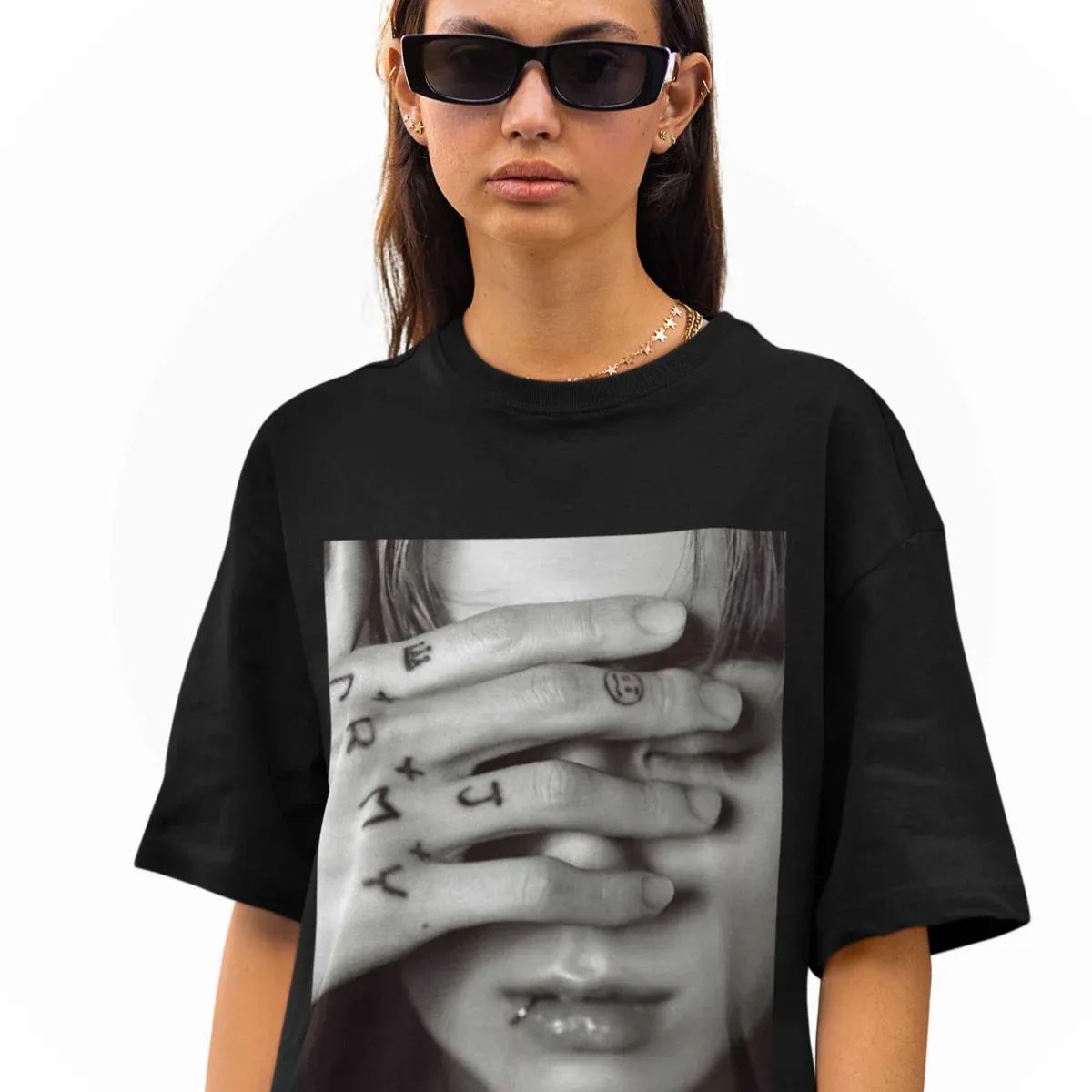 Jungkook Poster Print T-Shirt Short Sleeve-Jungkook BTS