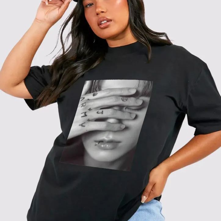 Jungkook Poster Print T-Shirt Short Sleeve-Jungkook BTS