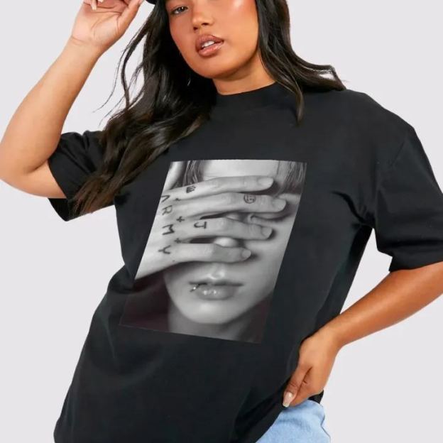 Jungkook Poster Print T-Shirt Short Sleeve-Jungkook BTS