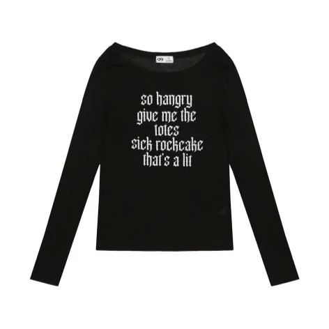 Printed Raglan Long Sleeve T-Shirt-Aespa Ningning