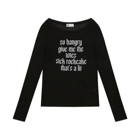 Printed Raglan Long Sleeve T-Shirt-Aespa Ningning