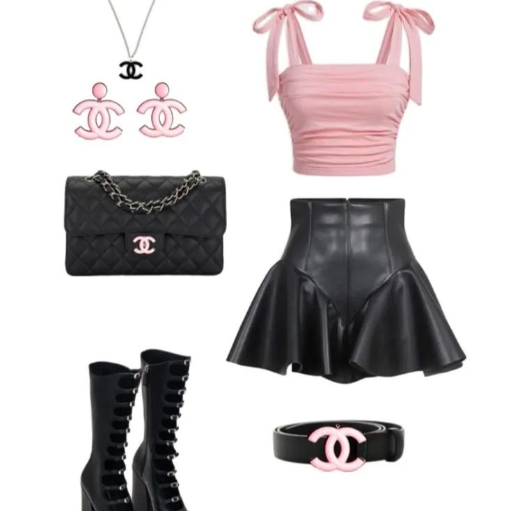 Bow Tie Sleeveless Camisole Top-Outfitidea For BlinksBLACKPINK-Inspired Fashion