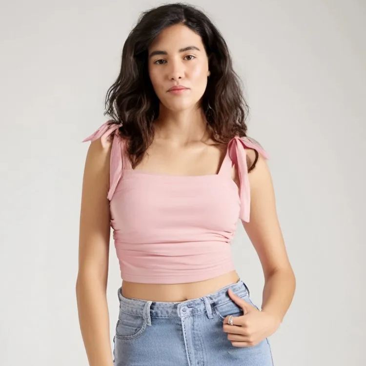 Bow Tie Sleeveless Camisole Top-Outfitidea For BlinksBLACKPINK-Inspired Fashion