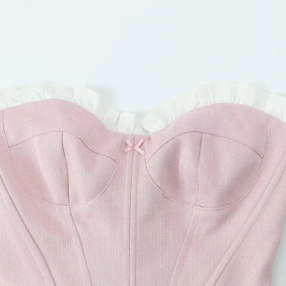 Balletcore Pink Boned Bodice-Outfitidea For Blinks BLACKPINK-Inspired Fashion