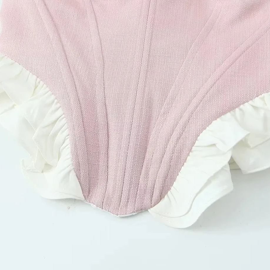 Balletcore Pink Boned Bodice-Outfitidea For Blinks BLACKPINK-Inspired Fashion