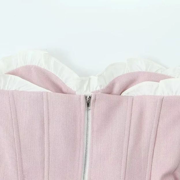 Balletcore Pink Boned Bodice-Outfitidea For Blinks BLACKPINK-Inspired Fashion