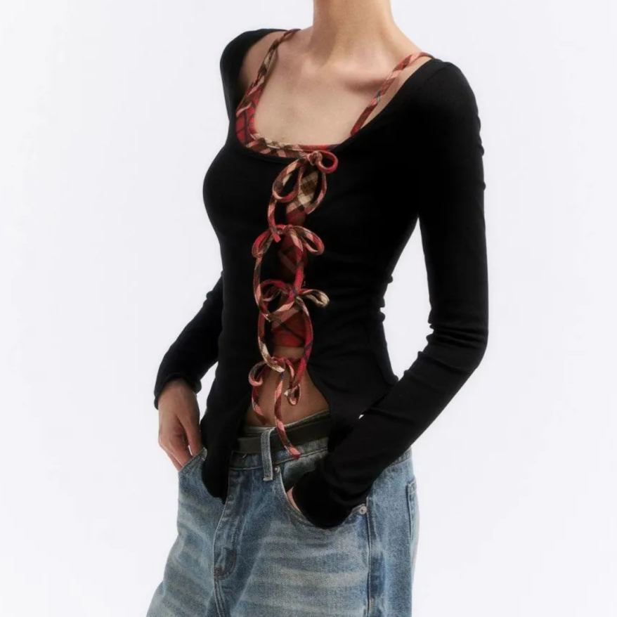 2In1 Slim Long Sleeve T-Shirt-Straykids concert outfitidea for STAY