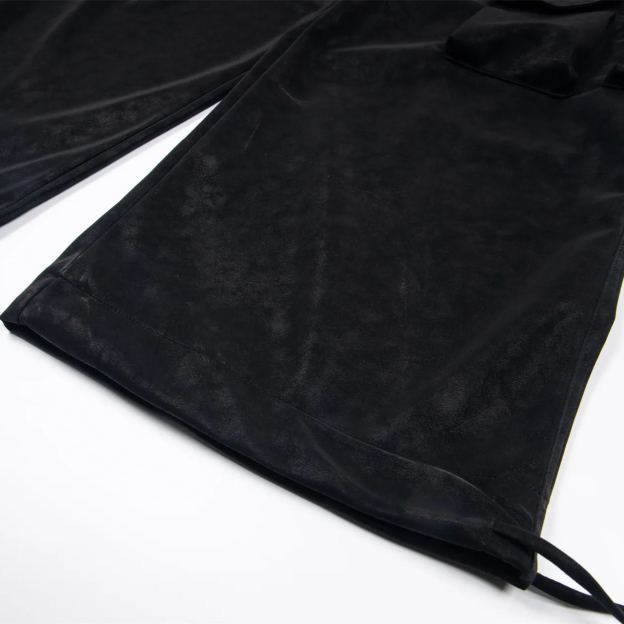 Multi-Pocket Straight-Leg PU Pants -Straykids concert outfitidea for STAY