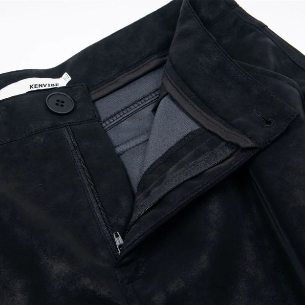 Multi-Pocket Straight-Leg PU Pants -Straykids concert outfitidea for STAY