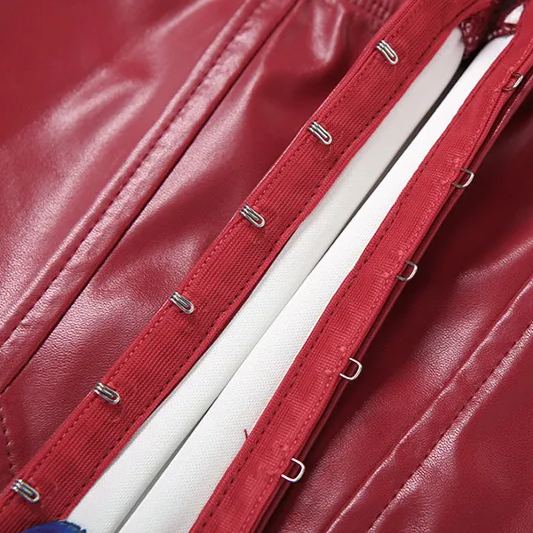 PU Leather Halter Button-Up Vest-Blackpink Jennie