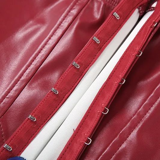 PU Leather Halter Button-Up Vest-Blackpink Jennie