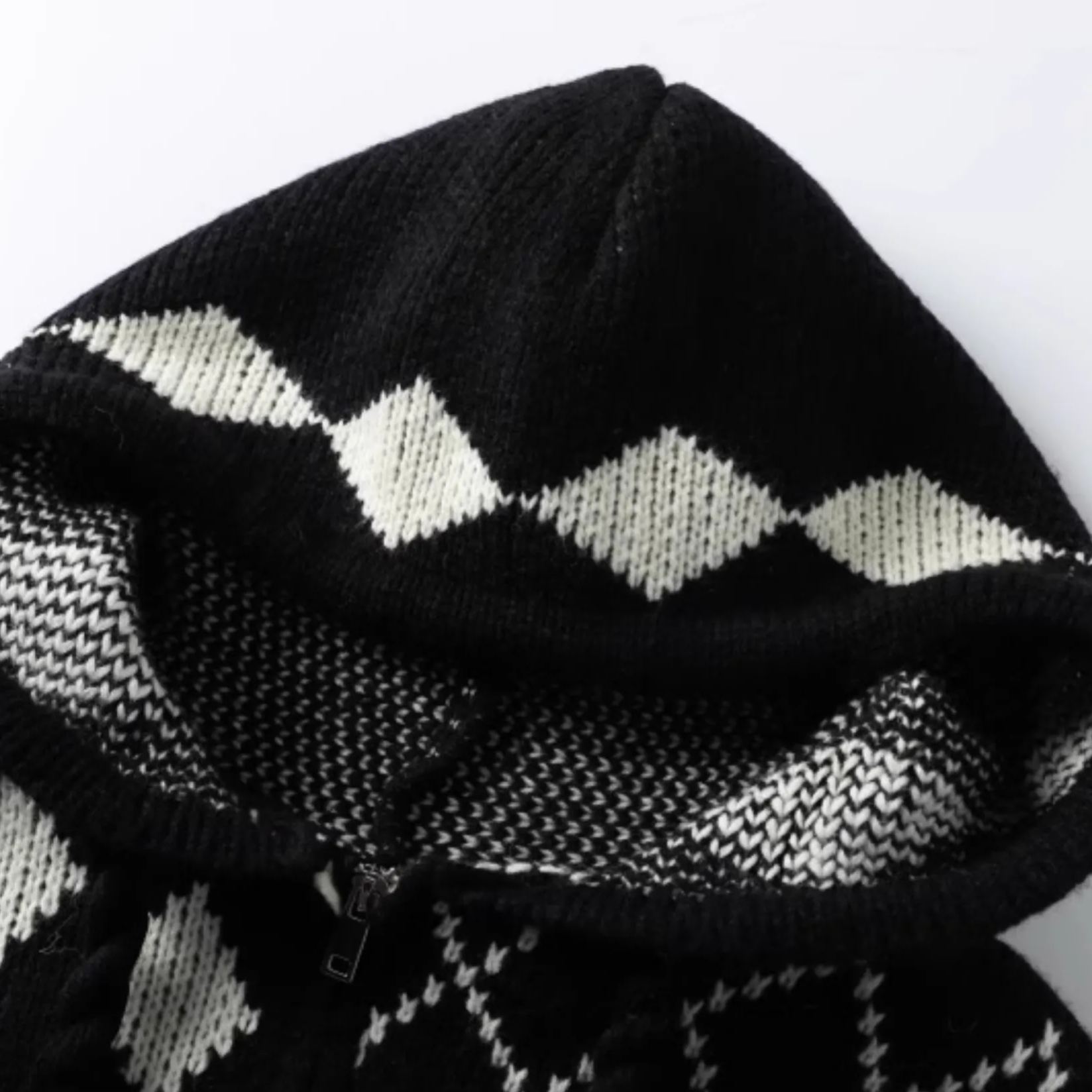 Hooded Sweater Zipper Cardigan-Aespa Karina