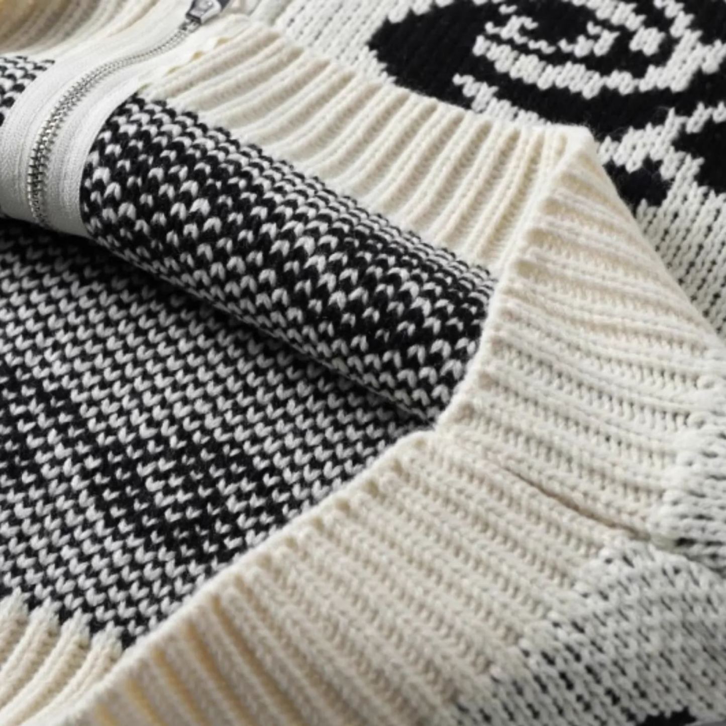 Hooded Sweater Zipper Cardigan-Aespa Karina