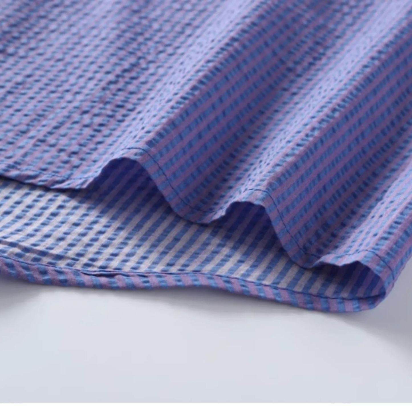 Loose Striped Long Sleeve Shirt-Blackpink Jennie