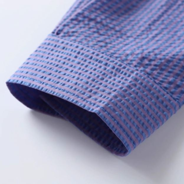 Loose Striped Long Sleeve Shirt-Blackpink Jennie