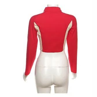 Colorblcoked Zipper Jacket Mini Skirt Set-Blackpink Jennie