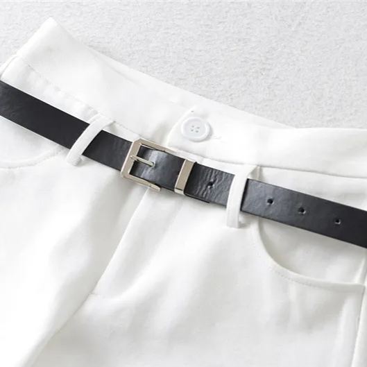 High-waisted belt-accented shorts for STAY | Stray Kids Concert Outfit
