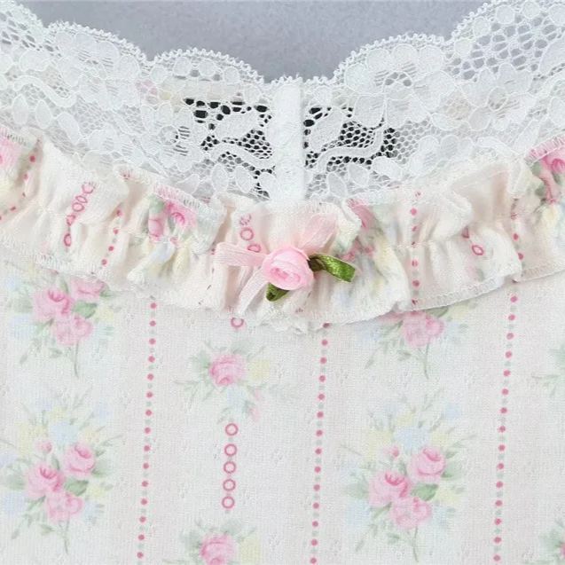 Floral Camisole Top Pleated Hip Wrap Skirt Set-Outfitidea For Blinks BLACKPINK-Inspired Fashion