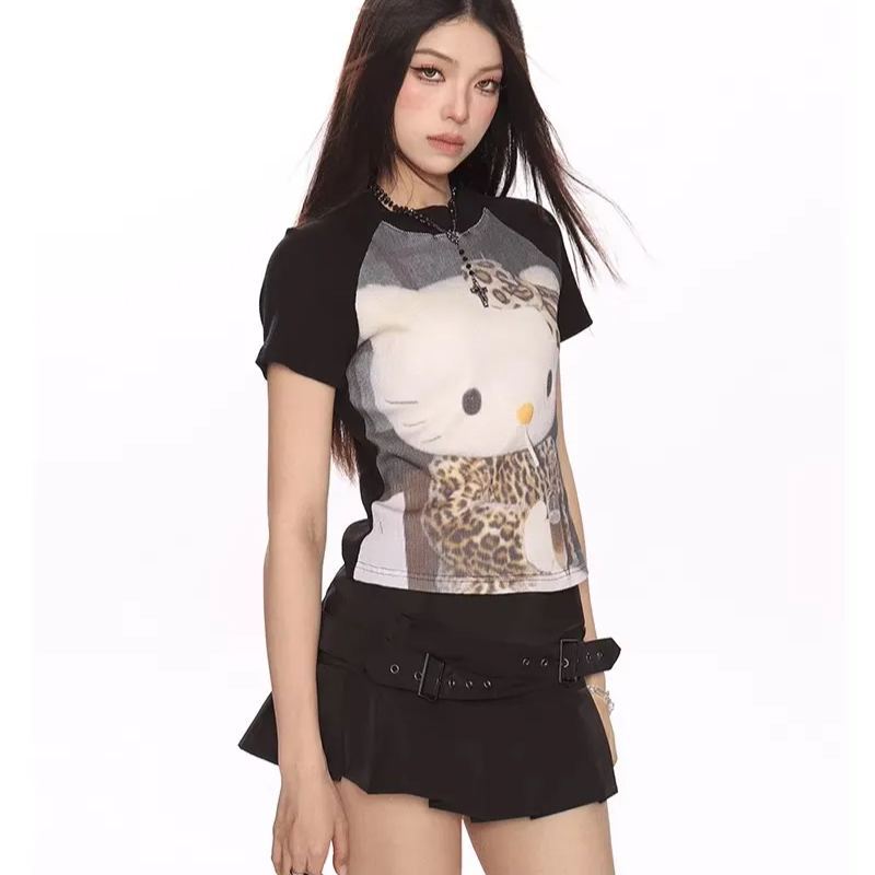 Y2k Cartoon kitty cat Tee 