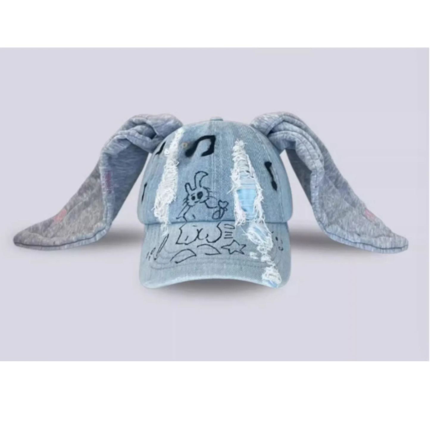 NewJeans Style Bunny Ear Brimmed Hat - NJZ