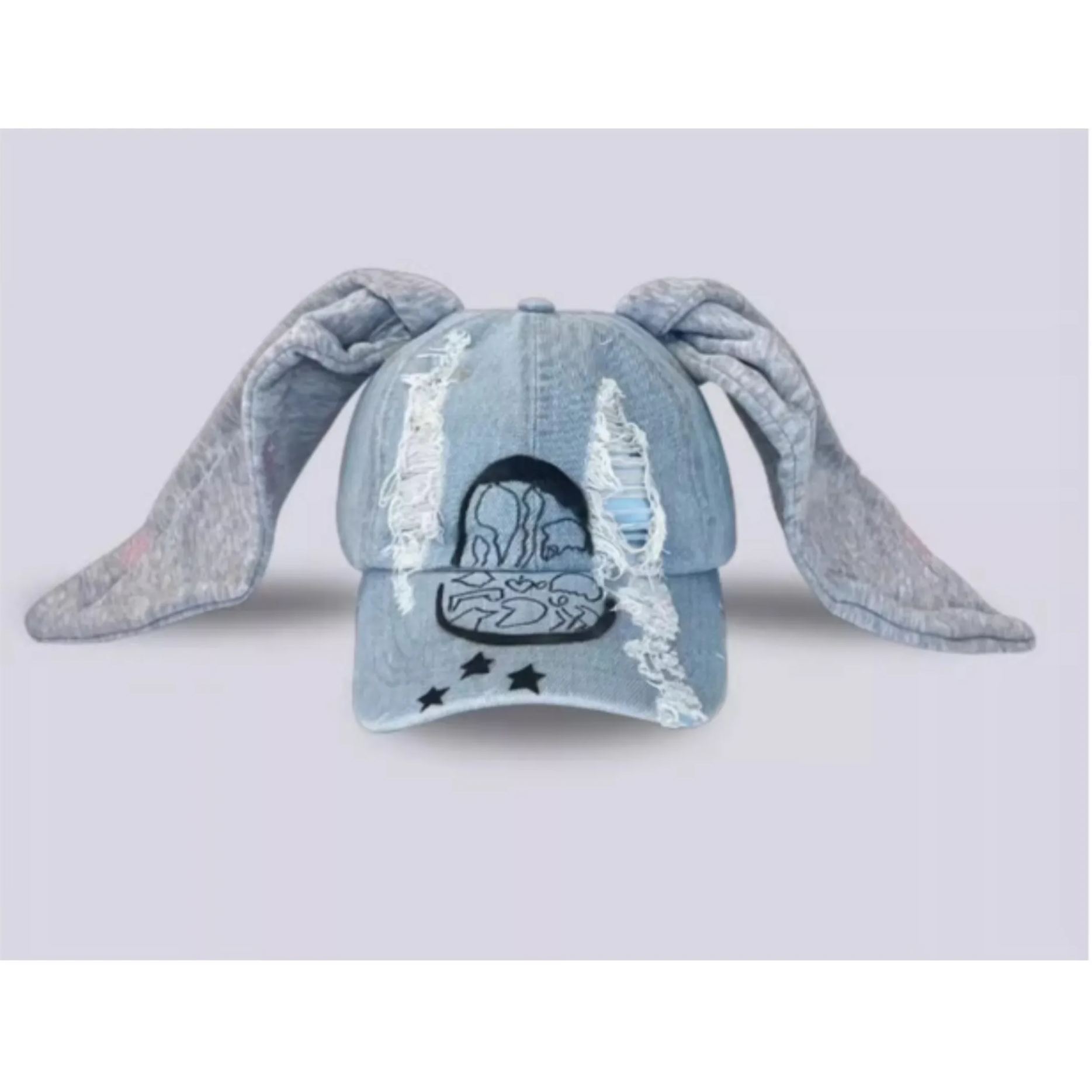 NewJeans Style Bunny Ear Brimmed Hat - NJZ