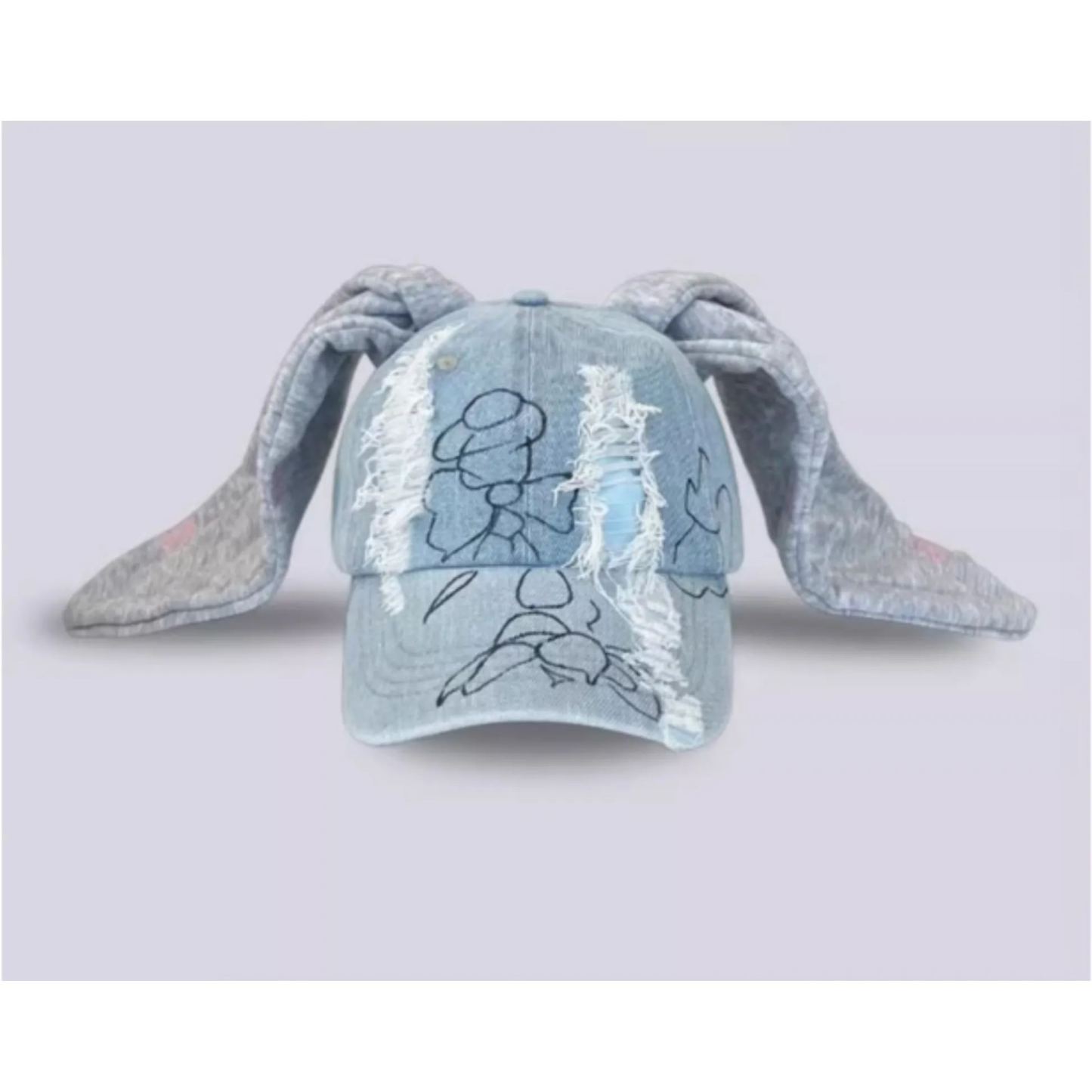 NewJeans Style Bunny Ear Brimmed Hat - NJZ