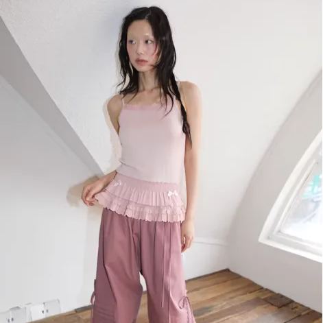 IVE Rei Lace Ruffled Camisole