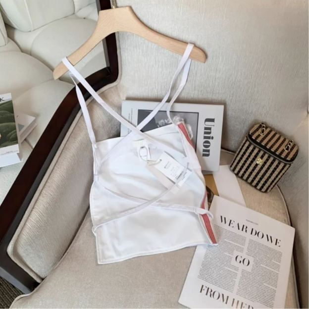 Blackpink Jennie White Backless Strap Camisole