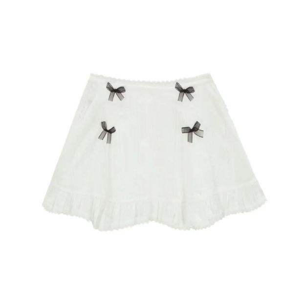 Gidle Minnie Bow Lace Mini Skirt