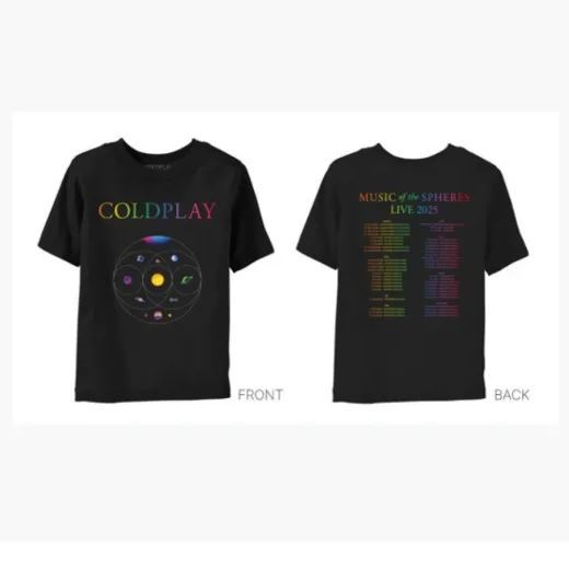 Coldplay 2025 World Tour Official Merch T-Shirt