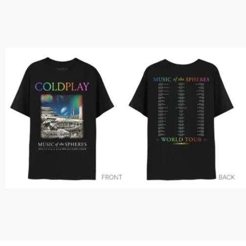 Coldplay 2025 World Tour Official Merch T-Shirt