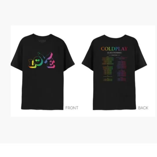 Coldplay 2025 World Tour Official Merch T-Shirt
