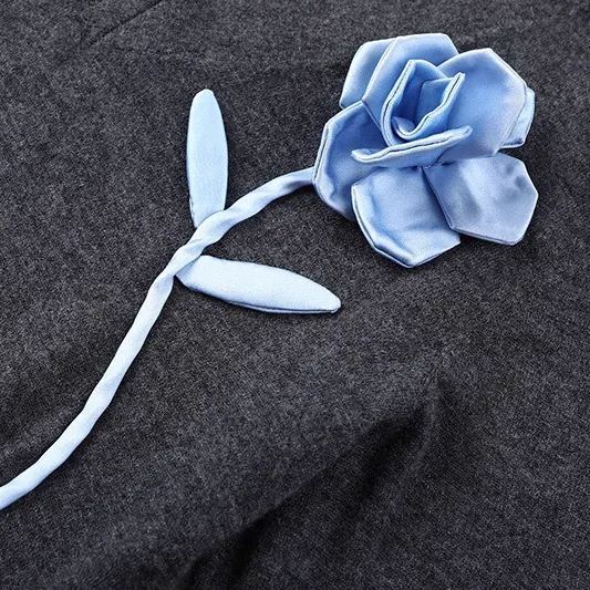 IU & Red Velvet Joy Inspired Blue Rose Lightweight Jumper
