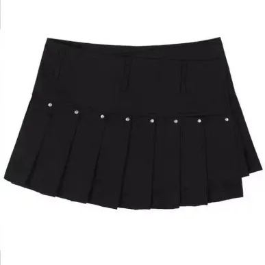 illit Minju Inspired Pseudo two-piece Top Pleated Skirt Set
