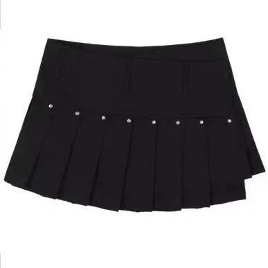 illit Minju Inspired Pseudo two-piece Top Pleated Skirt Set