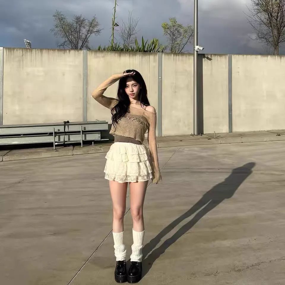 Aespa Karina & Winter Inspired Lace Ruffle Mini Skirt