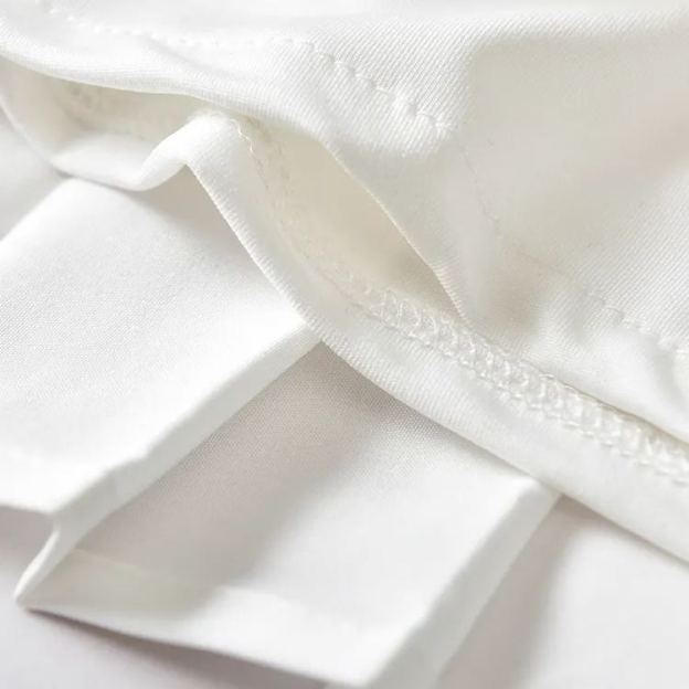 Blackpink Rose Inspired One Shoulder Lace Crop Top Pleated Skirt Set