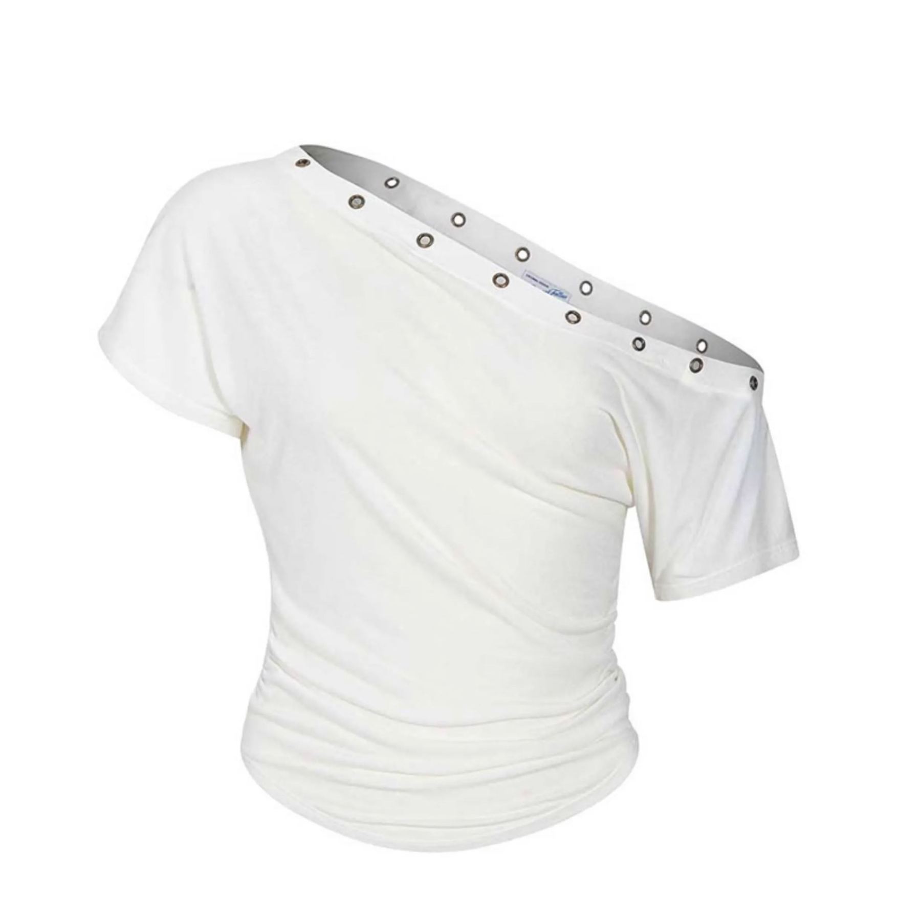 Aespa Winter Inspired Asymmetric Off-Shoulder Tee & Cargo Pants Set