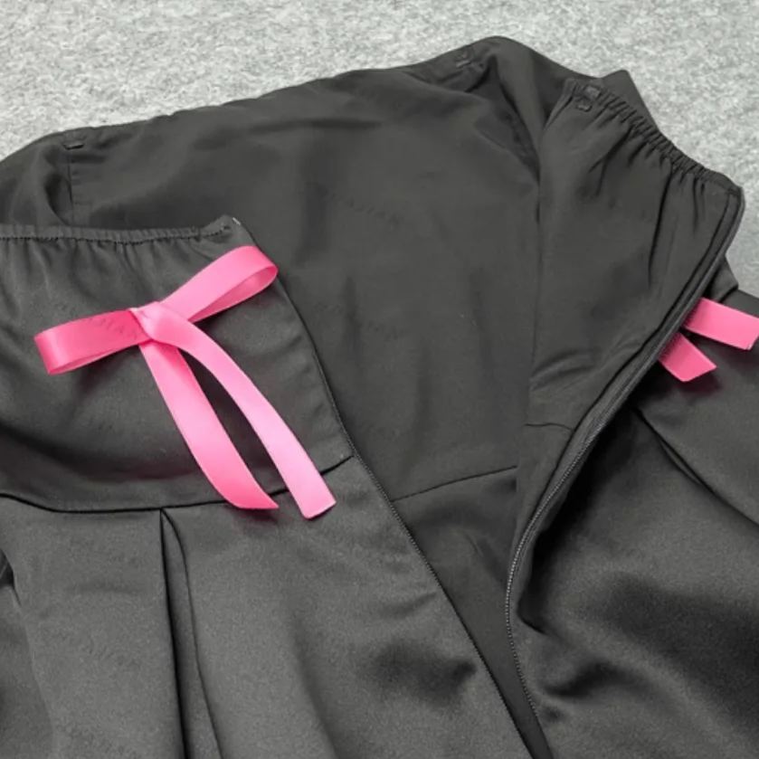 BLACKPINK Rosé Inspired Bustier Bow Fluffy Dress 