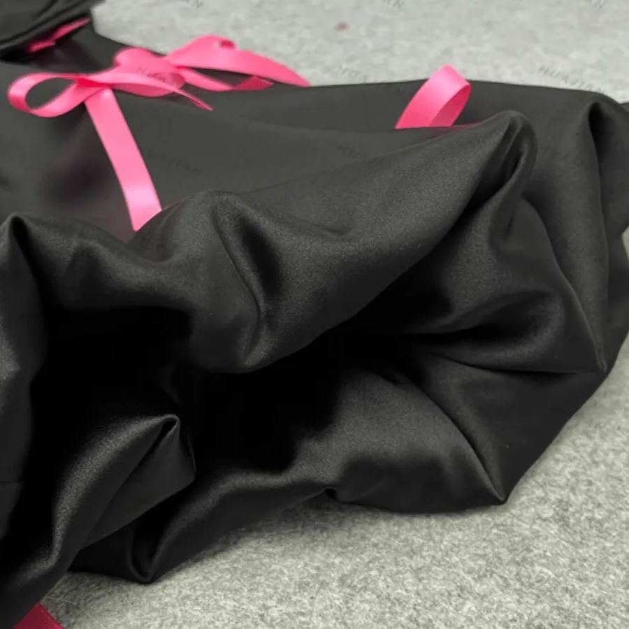 BLACKPINK Rosé Inspired Bustier Bow Fluffy Dress 