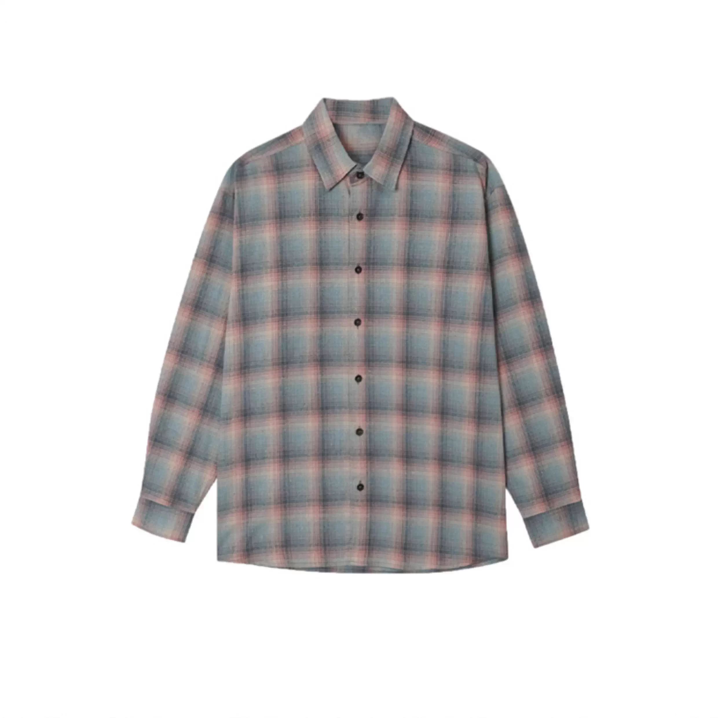 LE SSERAFIM Sakura& BABYMONSTER Ahyeon Inspired Colorblock Plaid Shirt