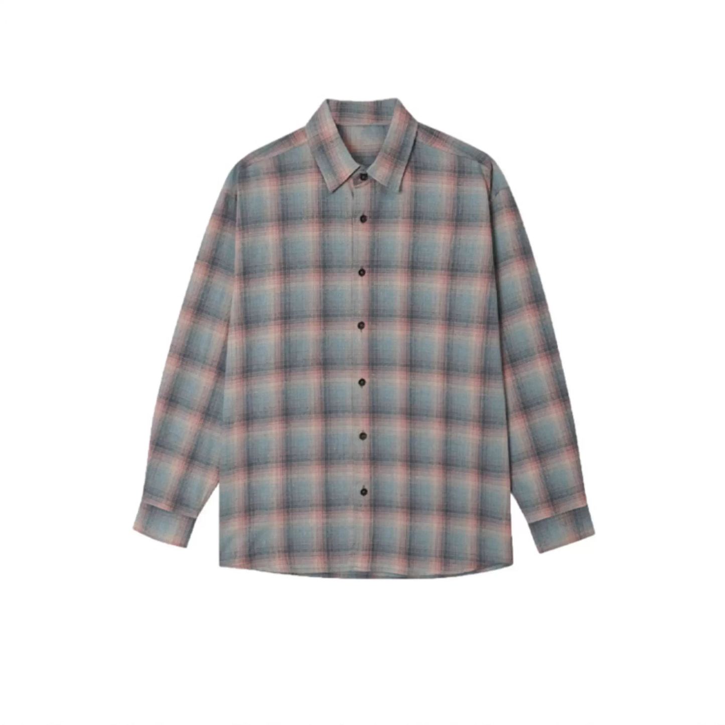 LE SSERAFIM Sakura& BABYMONSTER Ahyeon Inspired Colorblock Plaid Shirt