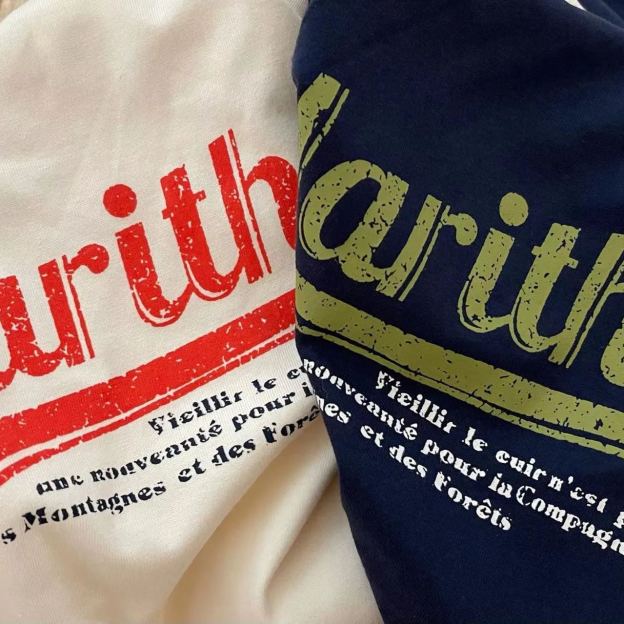 Red Velvet JOY Inspired Vintage Letter Print Short Sleeve Tee