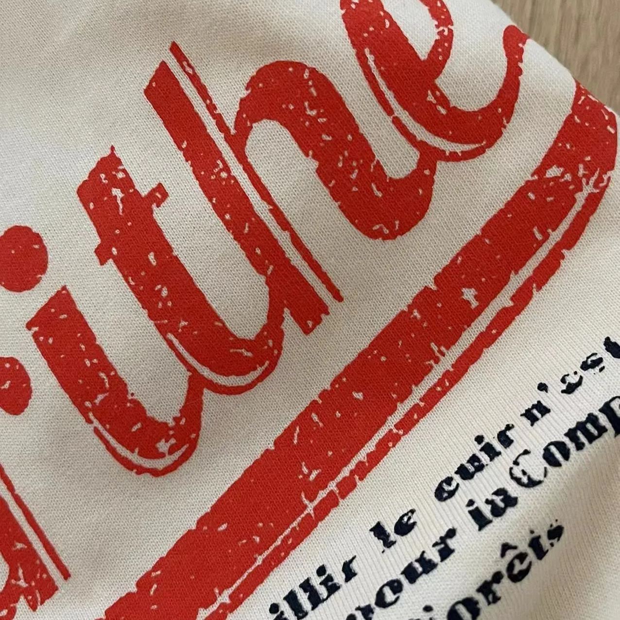 Red Velvet JOY Inspired Vintage Letter Print Short Sleeve Tee